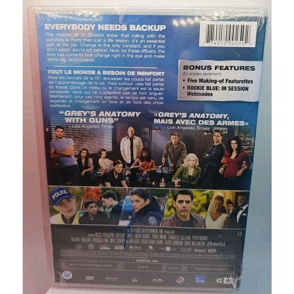 Rookie Blue The Complete Fourth Season 4 (DVD, 4 Disc Set, Region 1) New Sealed - Picture 2 of 4